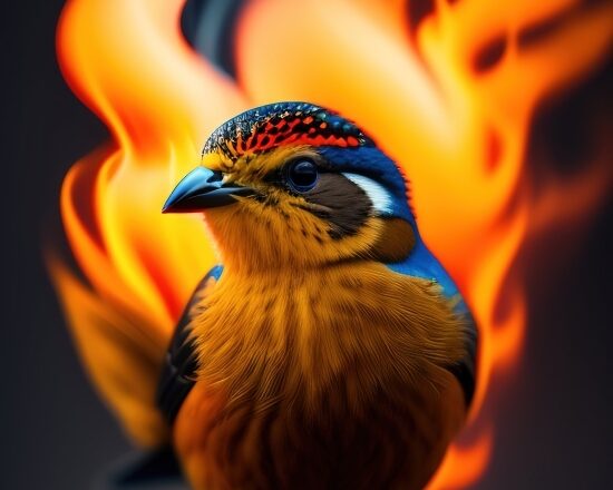 Ai Art Is Real Art, Heat, Blaze, Wing, Yellow, Fire