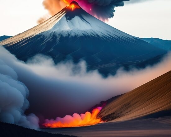 Ai Background Images Hd, Volcano, Mountain, Natural Elevation, Sun, Sky