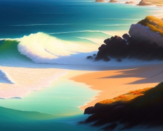 Ai Painting Generator Free, Ocean, Sea, Beach, Water, Sun