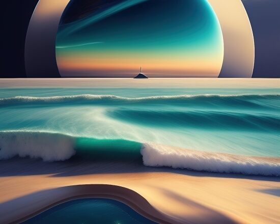 Ai Vector Art, Seascape, Sea, Ocean, Sand, Beach