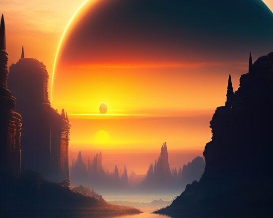 Coolest Ai Generated Art, Sun, Sunset, Sky, Sunrise, Star