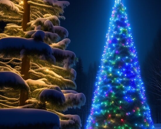 Decoration, Night, Holiday, Tree, Year, Lights