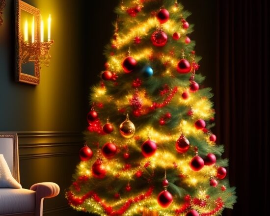 Decoration, Tree, Holiday, Night, Lights, Celebration