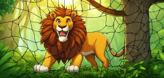 Cartoon, Carnivore, Felidae, Lion, Organism, Mammal