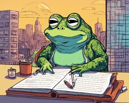 Cartoon, Frog, True Frog, Art, Toad, Painting