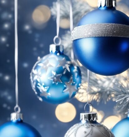 Christmas Ornament, Blue, White, Light, Product, World