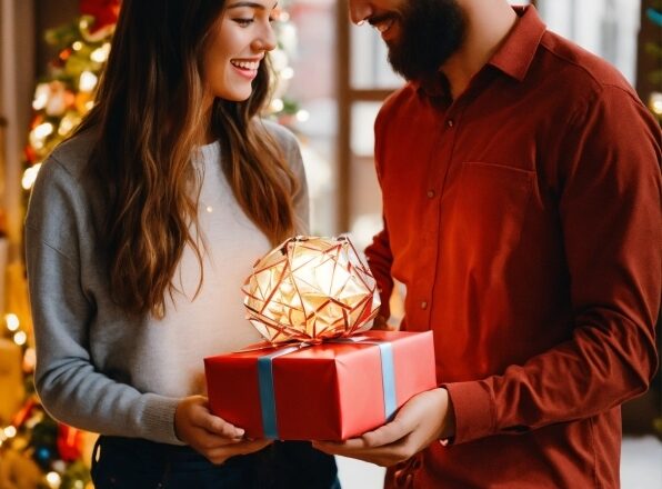 Christmas Tree, Smile, Fashion, Standing, Happy, Red