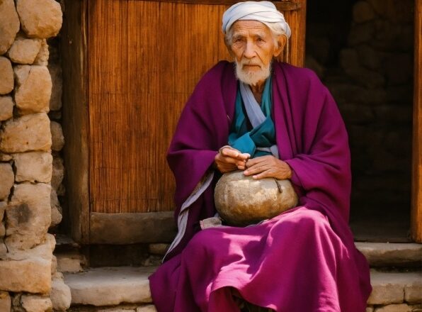 Clothing, Eye, Temple, Headgear, Wood, Wrinkle