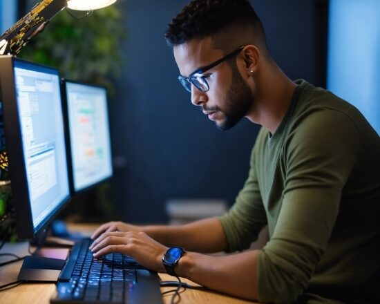 Computer, Glasses, Table, Personal Computer, Peripheral, Computer Keyboard