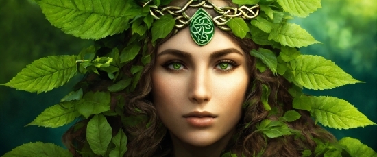 Eyebrow, Eyelash, Green, Leaf, People In Nature, Iris