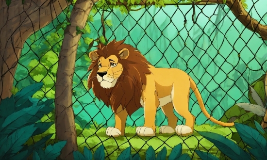 Felidae, Carnivore, Organism, Lion, Big Cats, Fence