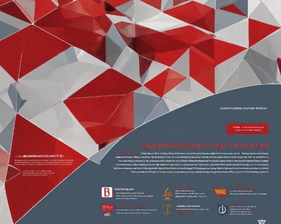 Font, Triangle, Poster, Material Property, Red, Art