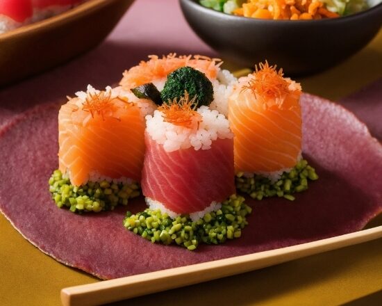 Food, Tableware, Sushi, Recipe, Ingredient, Plate