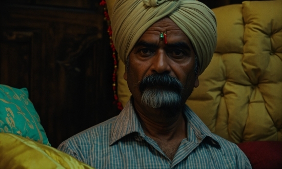 Forehead, Temple, Turban, Wrinkle, Facial Hair, Moustache