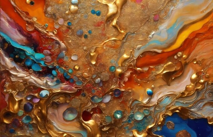 Liquid, Organism, Art, Paint, Glass, Pattern