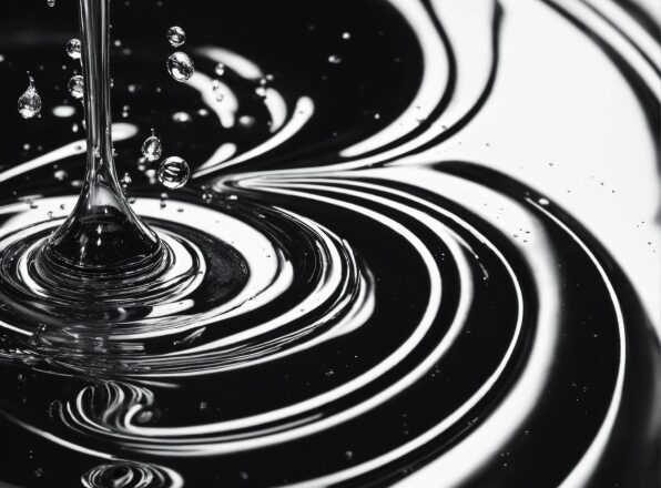 Liquid, White, Black, Fluid, Black-and-white, Line