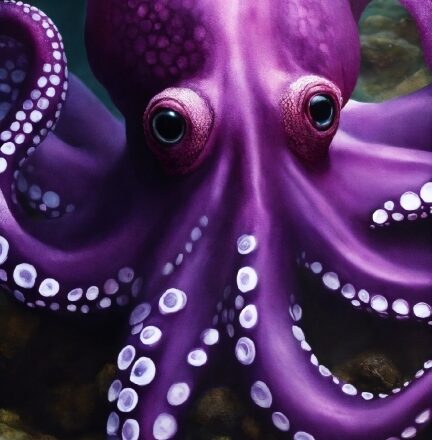 Marine Invertebrates, Vertebrate, Octopus, Light, Purple, Natural Environment