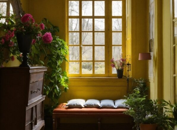 Plant, Property, Building, Window, Houseplant, Flowerpot