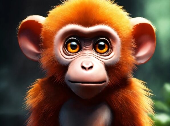 Primate, Orange, Fawn, Terrestrial Animal, Snout, Tail