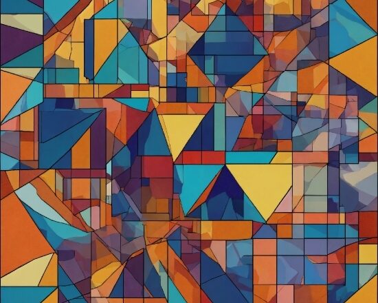 Rectangle, Triangle, Orange, Textile, Paint, Art