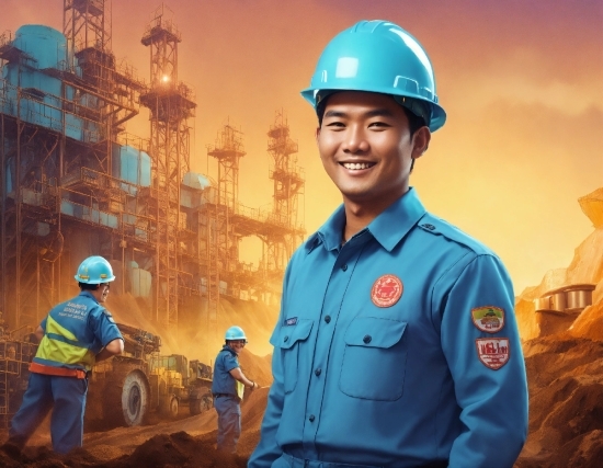 Smile, Helmet, Workwear, Outerwear, Hard Hat, Human