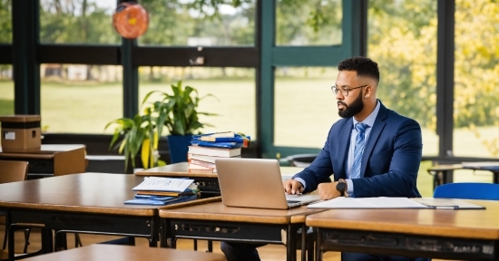 Table, Glasses, Furniture, Computer, Personal Computer, Plant