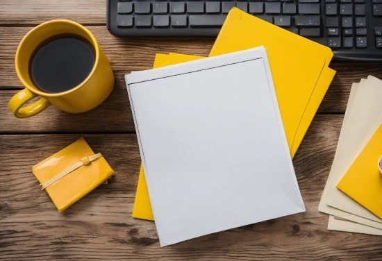 Tableware, Yellow, Rectangle, Input Device, Wood, Drinkware