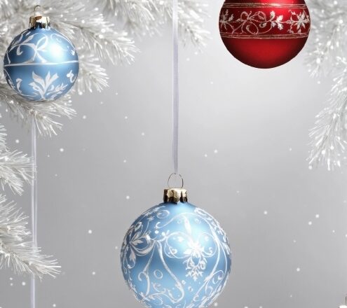 Christmas Ornament, World, Blue, White, Light, Christmas Tree