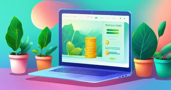 Computer, Plant, Tableware, Green, Personal Computer, Flowerpot