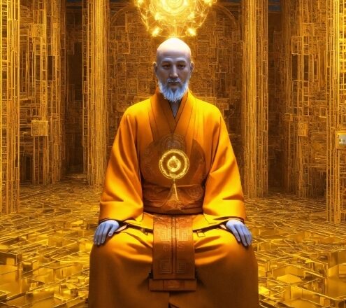 Light, Amber, Temple, Lighting, Yellow, Zen Master