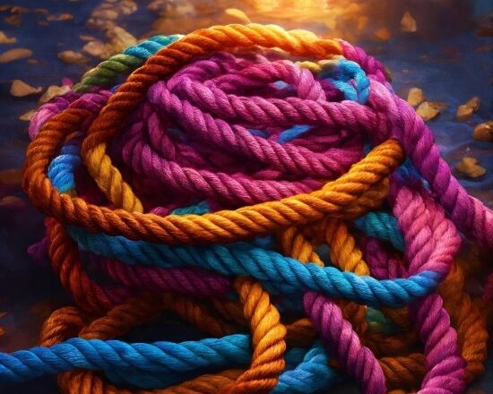 Light, Purple, Textile, Magenta, Rope, Electric Blue