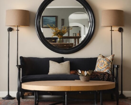 Mirror, Furniture, Property, Table, Plant, Building