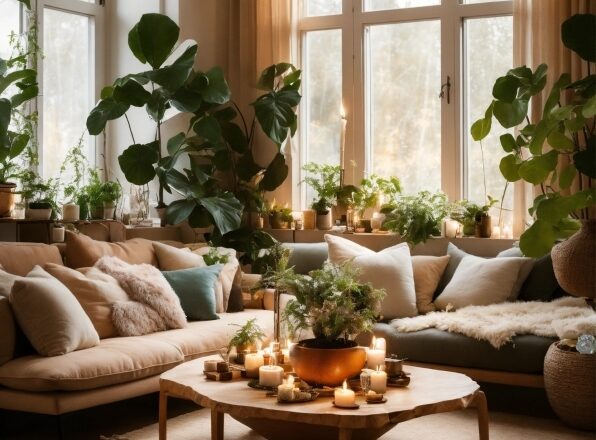 Plant, Couch, Furniture, Property, Window, Table