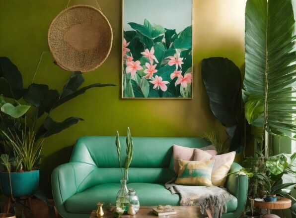 Plant, Furniture, Green, Couch, Picture Frame, Table