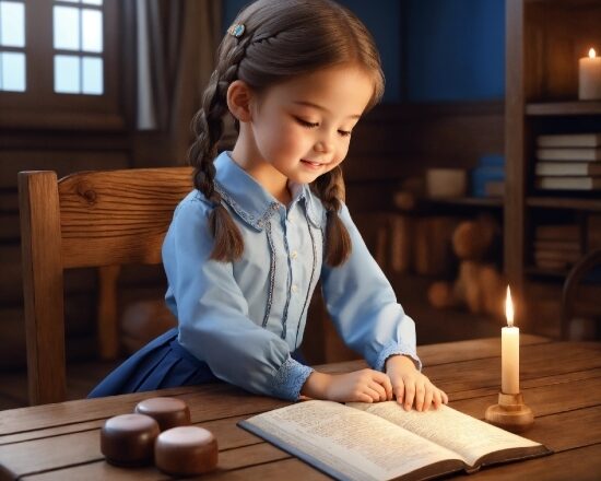 Table, Window, Smile, Candle, Wood, Writing Implement