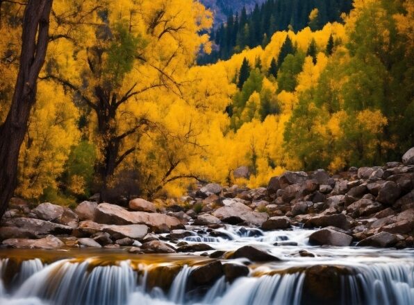 Water, Fluvial Landforms Of Streams, Natural Landscape, Branch, Mountain, Sky