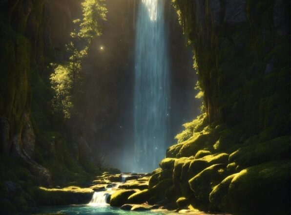 Water, Natural Landscape, Waterfall, Fluvial Landforms Of Streams, Sunlight, Watercourse