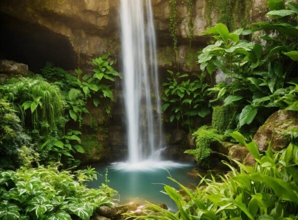 Water, Plant, Water Resources, Light, Natural Landscape, Waterfall