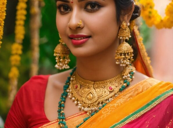 Smile, Photograph, Sari, Temple, Bride, Happy