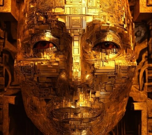 Amber, Temple, Gold, Art, Facial Hair, Symmetry