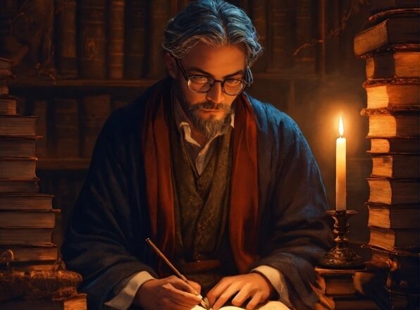 Candle, Book, Sitting, Publication, Beard, Facial Hair