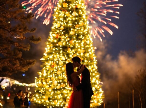 Photograph, Christmas Tree, Light, Nature, Fireworks, People In Nature