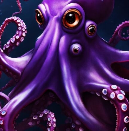 Purple, Light, Organism, Violet, Octopus, Art