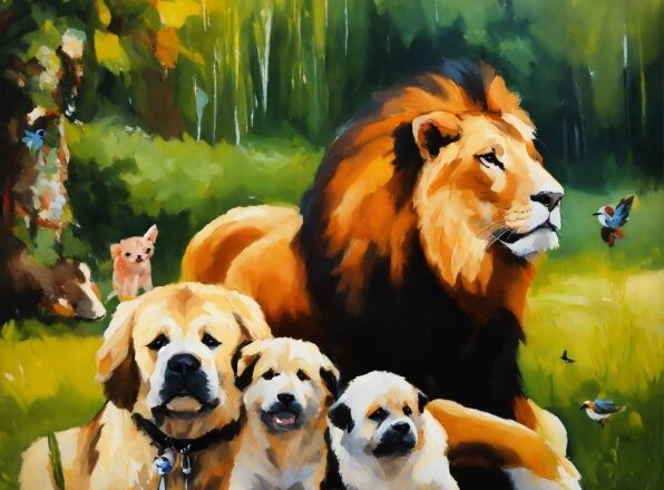 Vertebrate, Dog, Paint, Dog Breed, Painting, Mammal