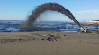 Free Factory Stock Video, Oil Well, Beach, Ocean, Sand, Well