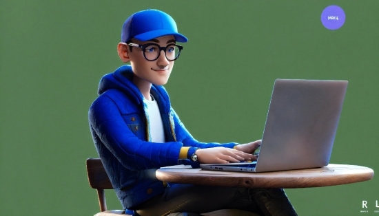 Architectural Illustration, Computer, Glasses, Hand, Laptop, Personal Computer