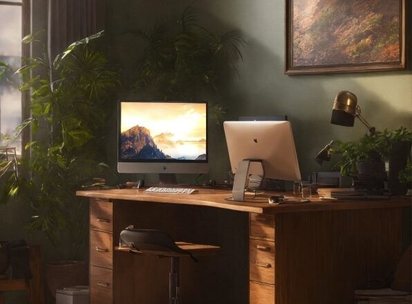 Computer, Property, Personal Computer, Table, Plant, Computer Monitor