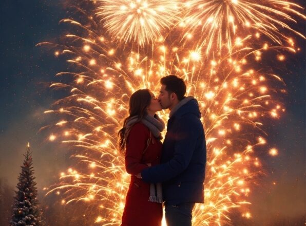 Couple Photo Editing, Fireworks, Photograph, Light, People In Nature, Snow