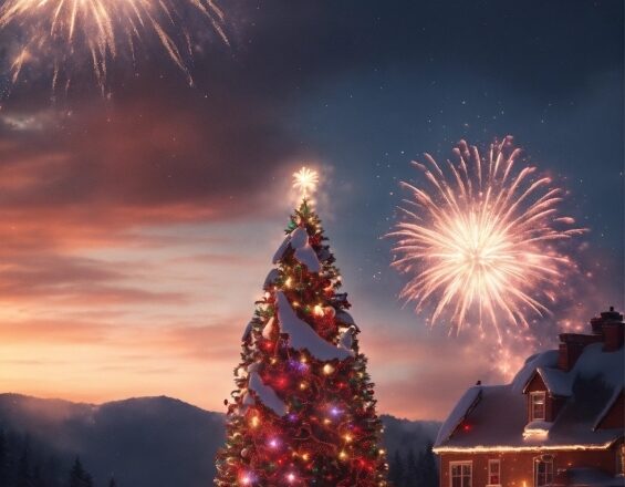 Create A Youtube Banner Canva, Sky, Atmosphere, Photograph, Fireworks, Christmas Tree