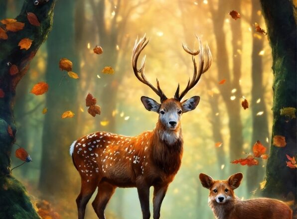 Create Short Video Online Free, Light, Deer, Nature, Organism, Natural Landscape